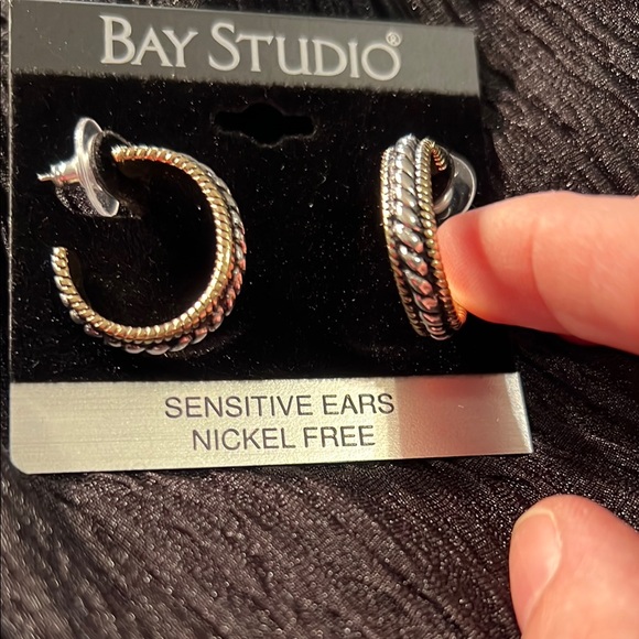 3/$15 Bay Studio Gold and Silver Hoop Earrings - Picture 1 of 5